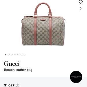 Gucci Beige and Pink Boston Duffel Bag